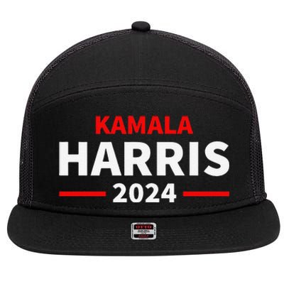 Kamala Harris 2024 7 Panel Mesh Trucker Snapback Hat