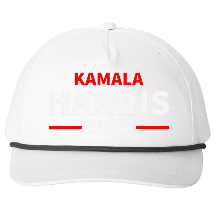 Kamala Harris 2024 Snapback Five-Panel Rope Hat