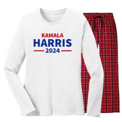 Kamala Harris 2024 Women's Long Sleeve Flannel Pajama Set 