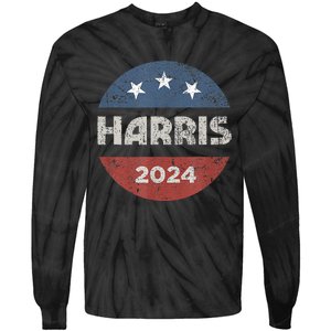 Kamala Harris 2024 For President Campaign Us Flag Tie-Dye Long Sleeve Shirt