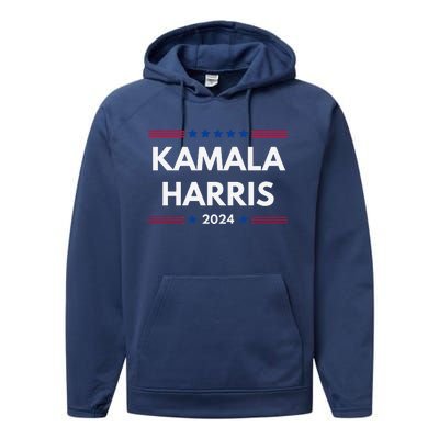 Kamala Harris 2024 For President Performance Fleece Hoodie