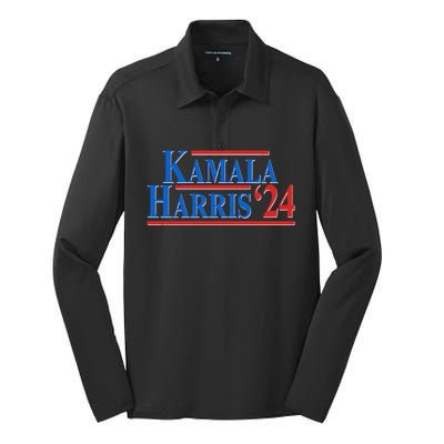 Kamala Harris 2024 Election Silk Touch Performance Long Sleeve Polo