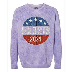 Kamala Harris 2024 For President Campaign Us Flag Colorblast Crewneck Sweatshirt