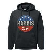 Kamala Harris 2024 For President Campaign Us Flag Performance Fleece Hoodie