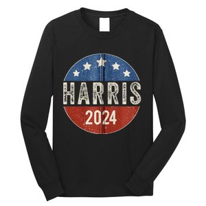 Kamala Harris 2024 For President Campaign Us Flag Long Sleeve Shirt