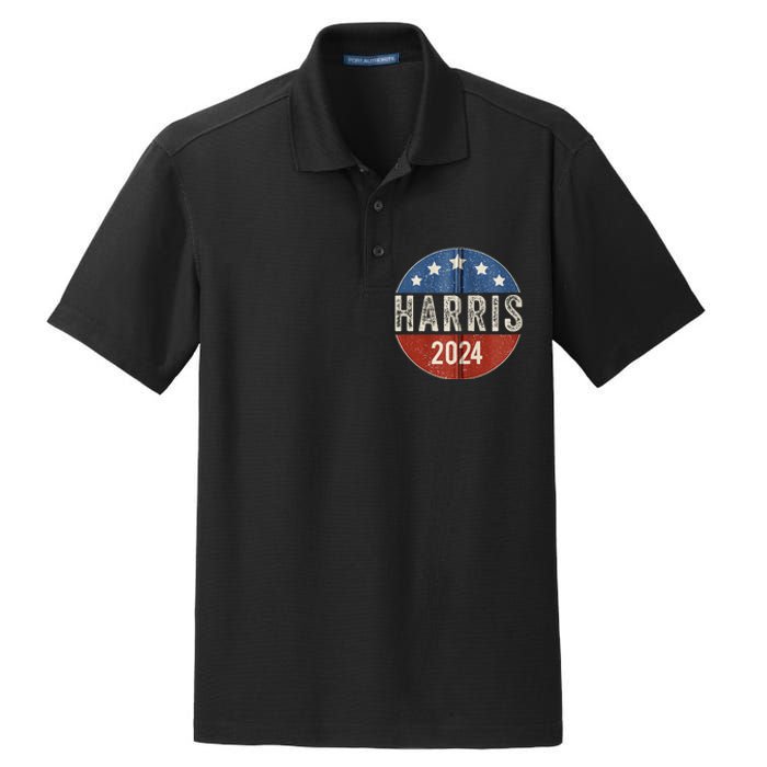 Kamala Harris 2024 For President Campaign Us Flag Dry Zone Grid Polo