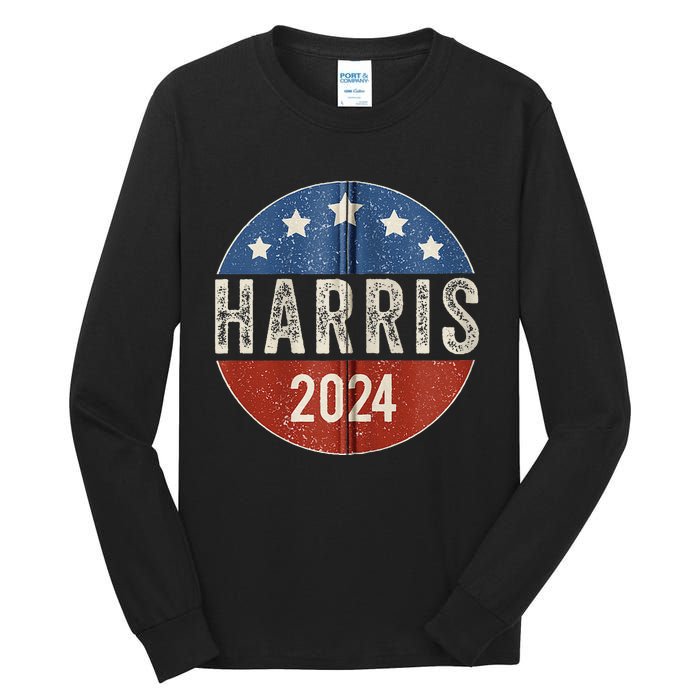 Kamala Harris 2024 For President Campaign Us Flag Tall Long Sleeve T-Shirt