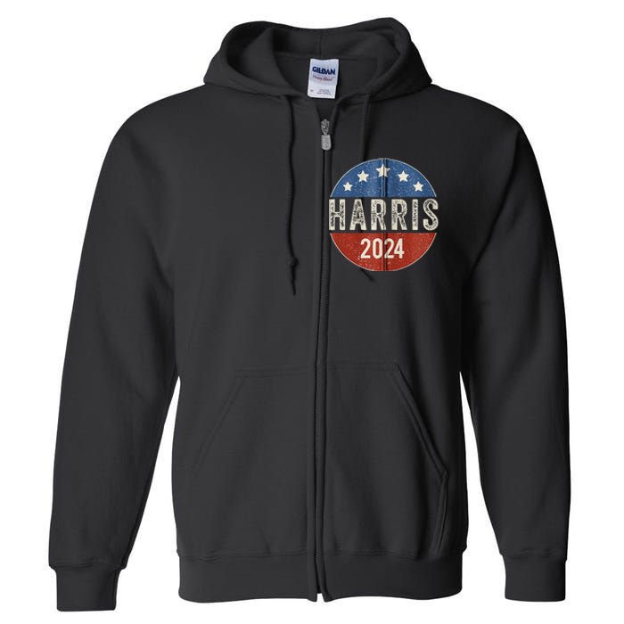 Kamala Harris 2024 For President Campaign Us Flag Full Zip Hoodie