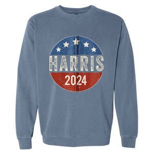 Kamala Harris 2024 For President Campaign Us Flag Garment-Dyed Sweatshirt