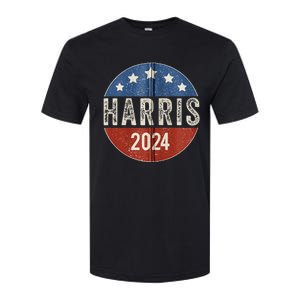 Kamala Harris 2024 For President Campaign Us Flag Softstyle CVC T-Shirt