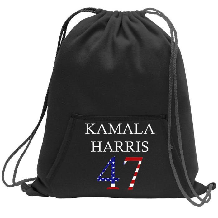 Kamala Harris 2024 For President Kamala Harris 47 Sweatshirt Cinch Pack Bag