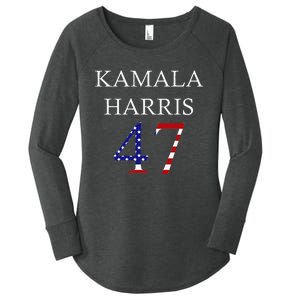 Kamala Harris 2024 For President Kamala Harris 47 Women's Perfect Tri Tunic Long Sleeve Shirt