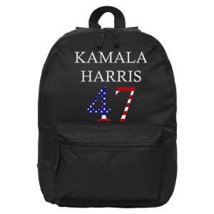 Kamala Harris 2024 For President Kamala Harris 47 16 in Basic Backpack