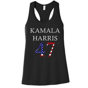 Kamala Harris 2024 For President Kamala Harris 47 Women's Racerback Tank