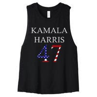 Kamala Harris 2024 For President Kamala Harris 47 Women's Racerback Cropped Tank