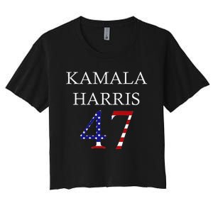 Kamala Harris 2024 For President Kamala Harris 47 Women's Crop Top Tee