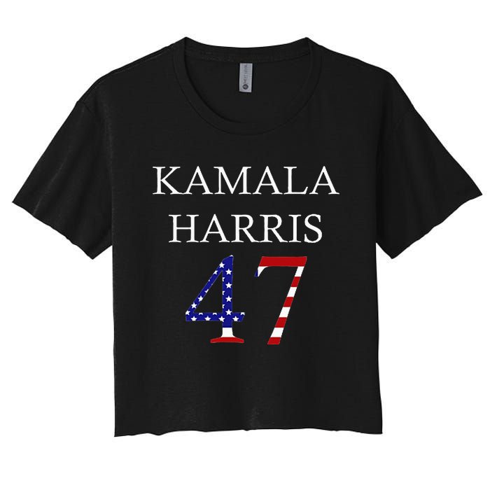 Kamala Harris 2024 For President Kamala Harris 47 Women's Crop Top Tee