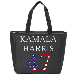 Kamala Harris 2024 For President Kamala Harris 47 Zip Tote Bag