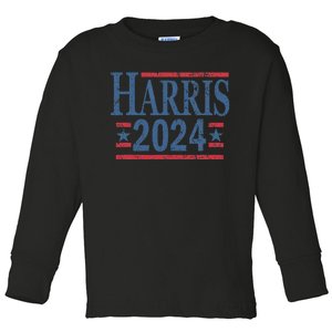 Kamala Harris 2024 For President Vote Madam Kamala Toddler Long Sleeve Shirt