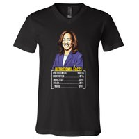 Kamala Harris 2024 For President Harris Versus Trump Facts V-Neck T-Shirt