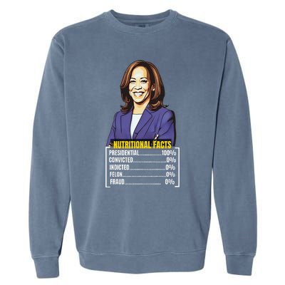 Kamala Harris 2024 For President Harris Versus Trump Facts Garment-Dyed Sweatshirt