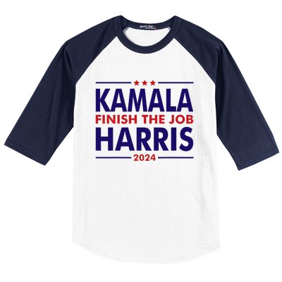 Kamala Harris 2024 LetS Finish The Job 2024 Baseball Sleeve Shirt