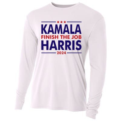 Kamala Harris 2024 LetS Finish The Job 2024 Cooling Performance Long Sleeve Crew