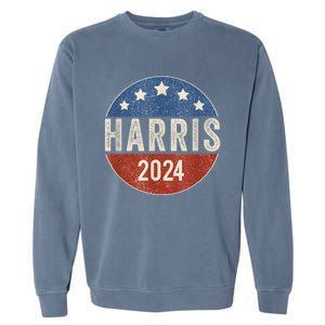 Kamala Harris 2024 For President Campaign Us Flag Garment-Dyed Sweatshirt