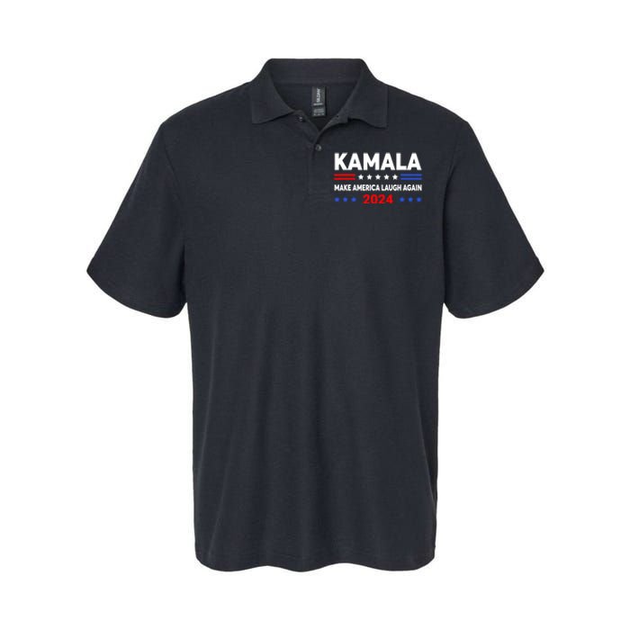 Kamala Harris 2024 Make America Laugh Agin Softstyle Adult Sport Polo