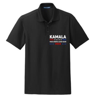 Kamala Harris 2024 Make America Laugh Agin Dry Zone Grid Polo