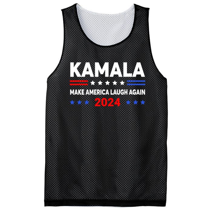 Kamala Harris 2024 Make America Laugh Agin Mesh Reversible Basketball Jersey Tank