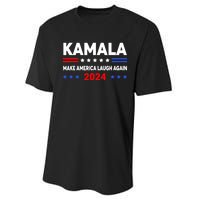 Kamala Harris 2024 Make America Laugh Agin Performance Sprint T-Shirt