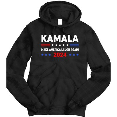 Kamala Harris 2024 Make America Laugh Agin Tie Dye Hoodie