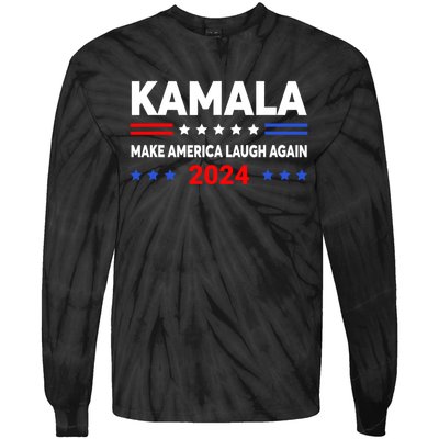 Kamala Harris 2024 Make America Laugh Agin Tie-Dye Long Sleeve Shirt