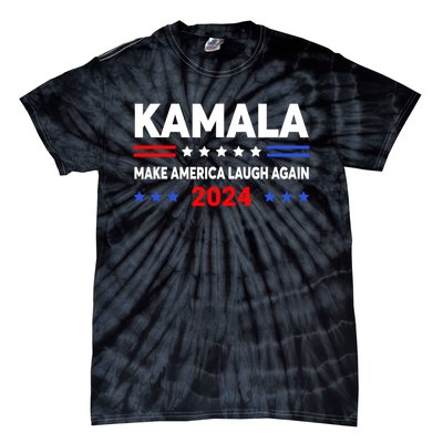 Kamala Harris 2024 Make America Laugh Agin Tie-Dye T-Shirt