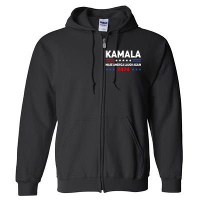 Kamala Harris 2024 Make America Laugh Agin Full Zip Hoodie