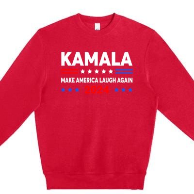 Kamala Harris 2024 Make America Laugh Agin Premium Crewneck Sweatshirt