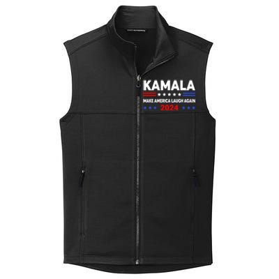 Kamala Harris 2024 Make America Laugh Agin Collective Smooth Fleece Vest