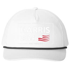 Kamala Harris 2024 For President Campaign Snapback Five-Panel Rope Hat