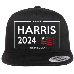 Kamala Harris 2024 For President Campaign Flat Bill Trucker Hat