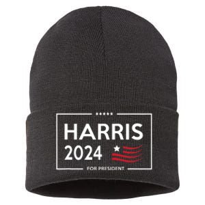 Kamala Harris 2024 For President Campaign Sustainable Knit Beanie