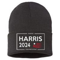 Kamala Harris 2024 For President Campaign Sustainable Knit Beanie