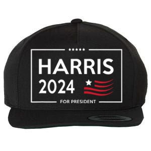 Kamala Harris 2024 For President Campaign Wool Snapback Cap