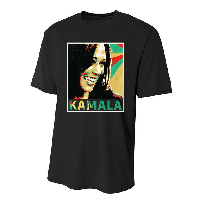 Kamala Harris 2024 Kamala For President Youth Performance Sprint T-Shirt