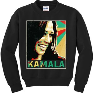 Kamala Harris 2024 Kamala For President Kids Sweatshirt