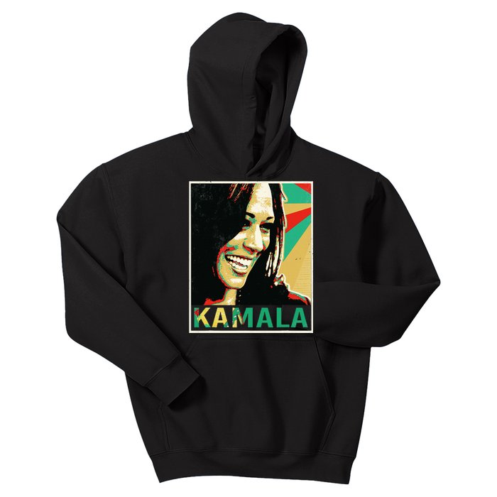 Kamala Harris 2024 Kamala For President Kids Hoodie