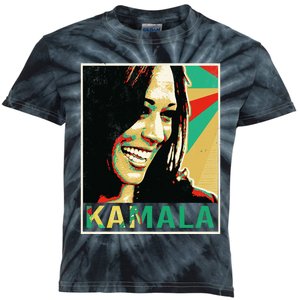 Kamala Harris 2024 Kamala For President Kids Tie-Dye T-Shirt