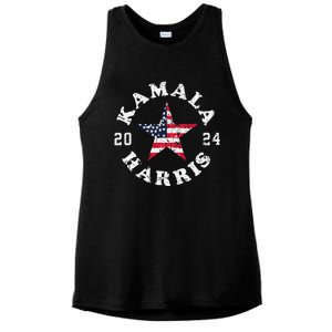 Kamala Harris 2024 President American Flag Vote Kamala Ladies PosiCharge Tri-Blend Wicking Tank