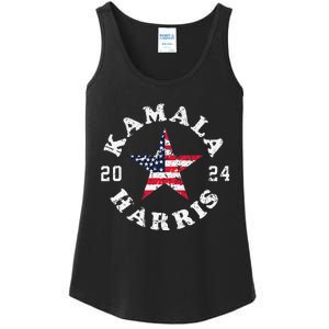 Kamala Harris 2024 President American Flag Vote Kamala Ladies Essential Tank