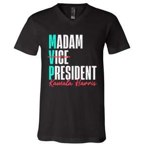 Kamala Harris 2024 Madam President Mvp 24 Democrat V-Neck T-Shirt